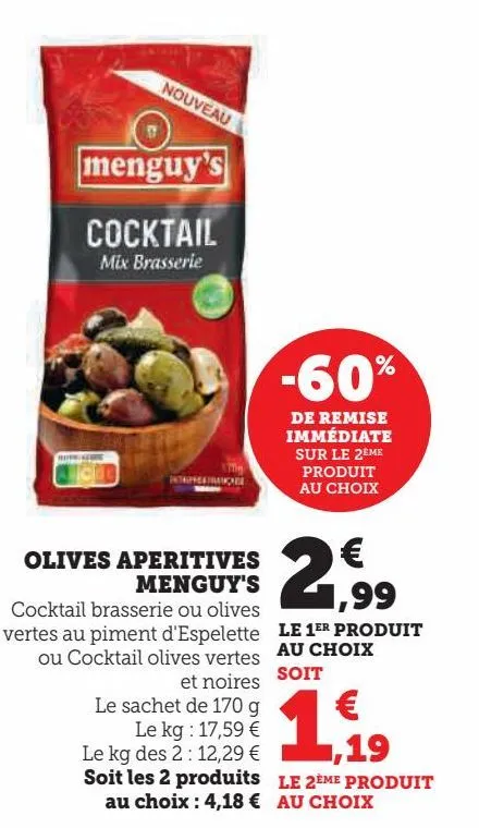 olives aperitives menguy's