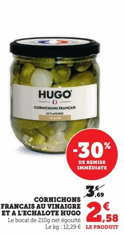 cornichons francais au vinaigre et a l'echalote hugo