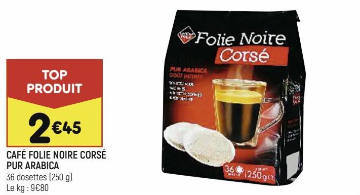 café folie noire corsé pur arabica