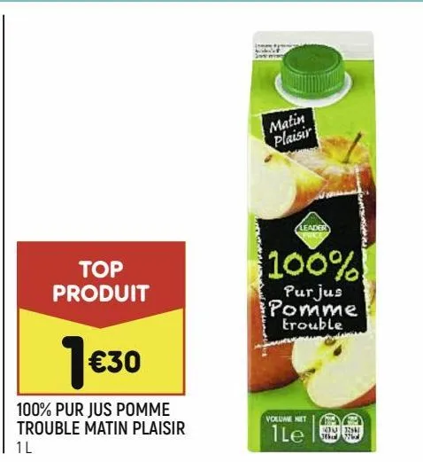 100% pur jus pomme trouble matin plaisir