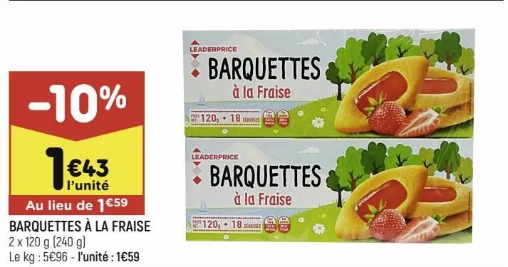 barquettes à la fraise