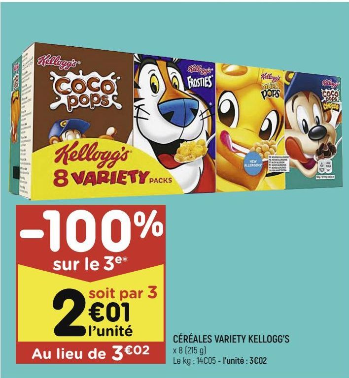 céréales variety Kellogg's