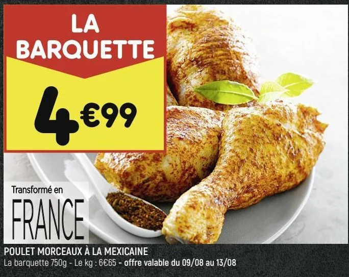 poulet morceaux à la mexicaine