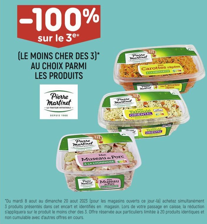 les produits Pierre Martinet