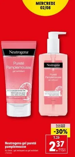 découvrez l'exfoliant pureté pamplemousse de neutrogena: pore-purifiant & peau rénovée!