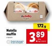 Muffin Nutella Promo 2221271 - 172g, 3.89⁹ - Ne pas recongeler après décongélation