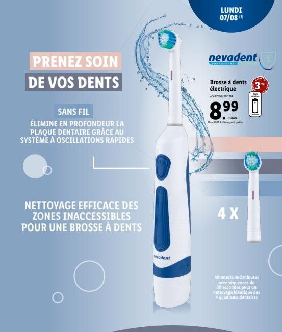 NETTOYAGE PROFOND : Lund Plaque Remover - Brosse à Dents Électrique sans Fil pour Éliminer la Plaque Dentaire Inaccessible!