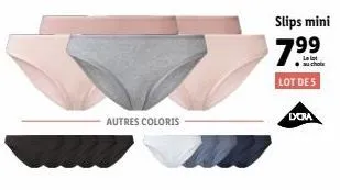 autres coloris  slips mini  7⁹⁹9⁹  lot des  lycra 