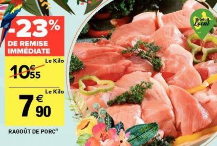 Ragoût de Porc: 1055€ -> 790€! -23% de Remise Immédiate, Le Kilo.