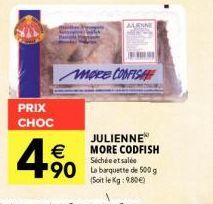 PRIX CHOC  ALENNE  MORE CONFISHE  4%0  € 