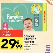 Offre spéciale Pampers Baby-Dry: 2999 € pour le Mega Pack de Couches Pampers BabyDry Premium!