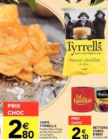 Offre Spéciale - Hi Tyrrells Hand-Cooked Erisp Mature Cheddar & Chive Joge Family Lot pour seulement €10!