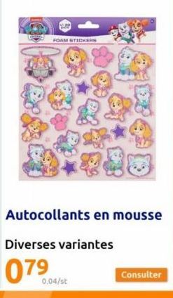 1:20  FOAM STICKERS  0.04/st  Autocollants en mousse  Consulter 