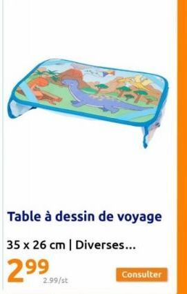 Table à dessin de voyage  35 x 26 cm | Diverses...  2.99/st  Consulter 