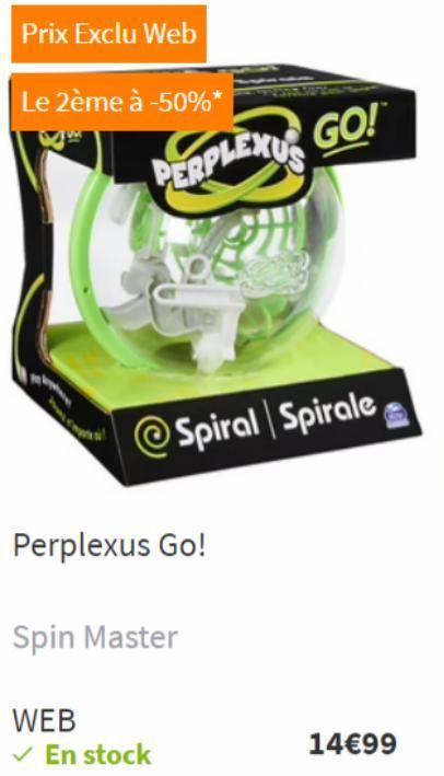 Profitez de la Promo Exclu Web sur le Perplexus Go! de Spin Master: 50% de Réduction et 14€99 seulement!