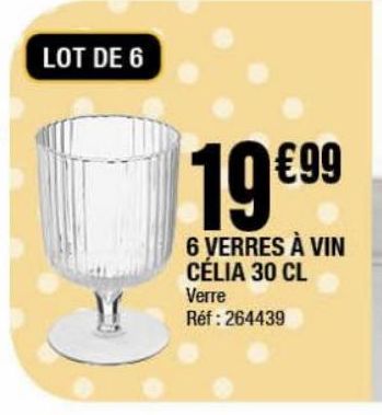 6 verres à vin célia 30 CL