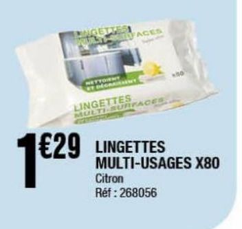lingettes multi-usages X80