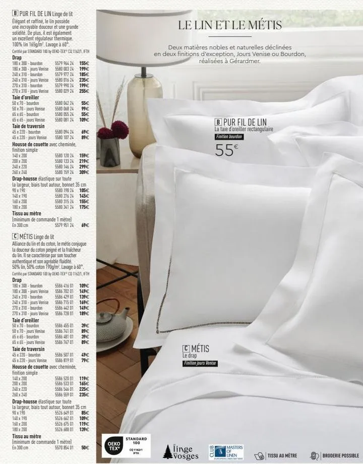 pur fil de lin : linge de lit en 100% lin 165g/m², doux et solide ! -15%