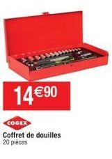 14 €90  COGEX  Coffret de douilles 20 pièces 