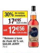 Offre Exclusive : Rhum SAILOR JERRY 40% vol. - 25,64 €/L - Remise 30% Immediate : 12 €56!