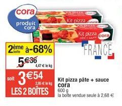 KIL MEZZA Kit Pizza Pâte + Sauce à 2.95€ : Réduction de 68% chez Cora France !