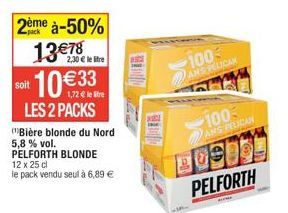 Bière Blonde du Nord à 5,8% vol. - 2 Packs à -50%, 10,33 € - 2,30 € le litre !