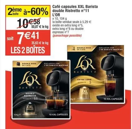 achetez double ristretto 10€58 à prix réduit de 60% - panachage possible!