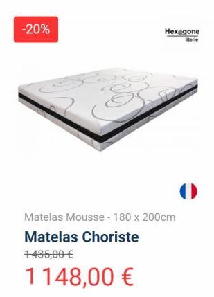 Matelas Choriste 1-435 : 20% de Réduction - Mousse 180x200cm à 1148€