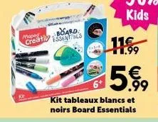 kit de tableaux blancs et noirs essentials board moped creativissells : 11,69 € - 15,99 € ! découvrez-le maintenant !