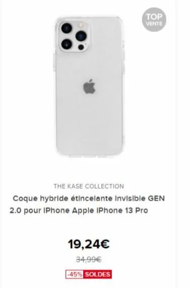 kase collection: coque hybride etincelante gen 2.0 pour iphone 13 pro -19,24€ -45% soldes