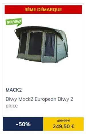 jouez la 3ème démarque: biwy mack2 european à 2 places -50% à 249,50€!