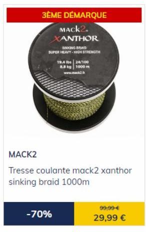 Super Heavy-High Strength Mack2 Xanthor Sinking Braid - 70% de Réduction!