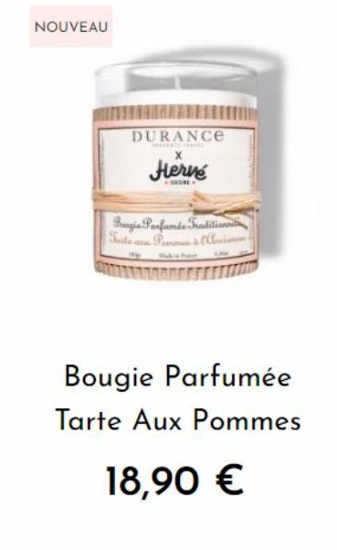 Une Pompomme d'Hervé Bugia Parfumée: la Tradition Sex Pommes & Ani Bougie Parfumée Tarte Aux Pommes à 18,90 €!