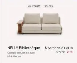 canapé convertible nely bibliothèque -20% à partir de 3 030€ - 3-7776