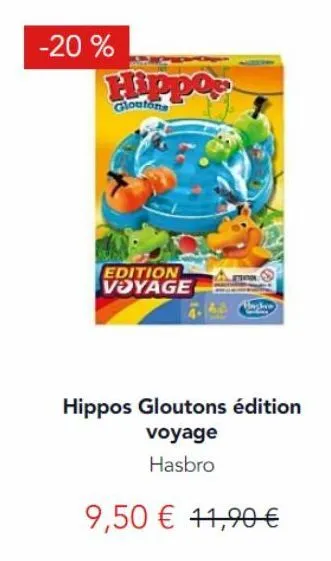 jouez avec les hippos gloutons: hasbro à -20% - edition voyage, seulement 9,50€!