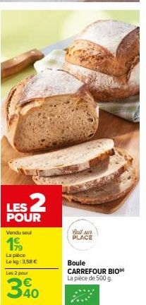 Économisez 141€: Carrefour Bio Boules 500 g, 2 pour 340€ seulement !