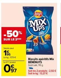 Mix BENENUTS Goût salé, 110 g: 2 Produits -50% à 2,92€!