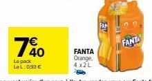 700  Le pack LeL: 0,93 €  FANTA Orange, 4x2L  FANTA 