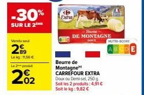 beurre carrefour