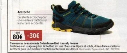 Chaussures Columbia Redbud Transalp Homme : 80€ -30€, pour une expérience de randonnée optimale !