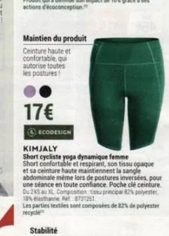 short femme ⓒecodesign kimjaly: 17€, short cycliste yoga dynamique, respirant et confortable!