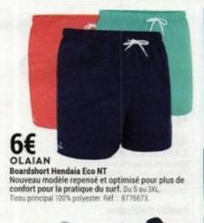 Profitez du Surf avec le Nouveau OLAIAN Boardshort Hendaia Eco NT à 6€ - 100% Polyester, du 5 au 3XL