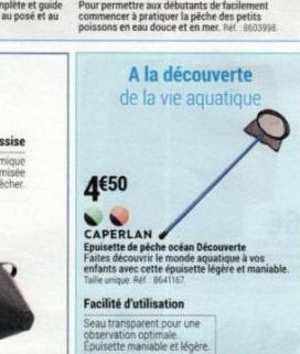 Epuisette de Pêche Océan à 4,50€ - Découvrez le Monde Aquatique de CAPERLAN!