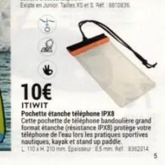 protégez votre téléphone avec la pochette téléphone bandoulière itiwit ipx8 étanche à 10€ ! profitez-en !