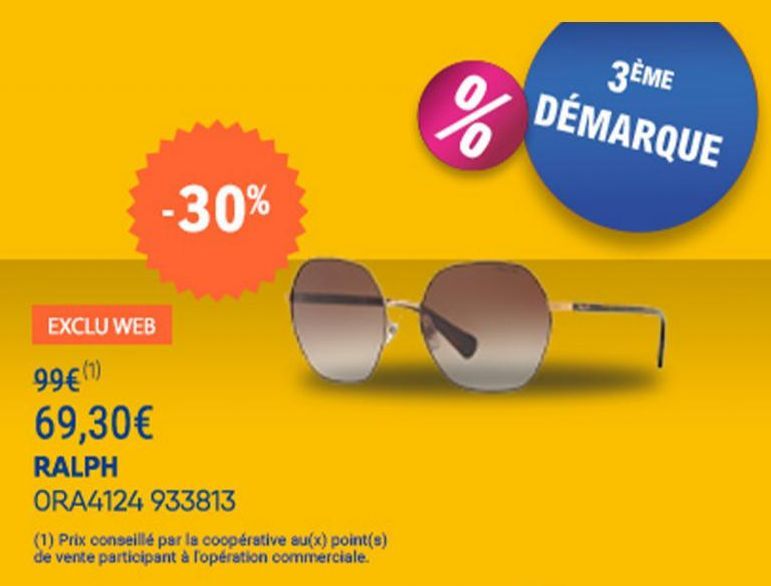 3ème Démarque : -30% sur le produit Ralph ORA4124 933813 ! Dès 69,30€ au lieu de 99€ !