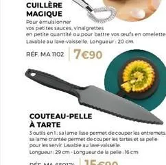 la cuillère magique ma 1102 : émulsionnez en un clin d'œil vos sauces, vinaigrettes et oeufs en omelette. 7€90. lavable au lave-vaisselle. 20 cm.