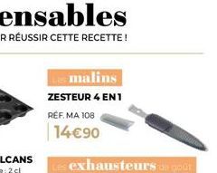 Les malins  ZESTEUR 4 EN 1  RÉF. MA 108  14€90 