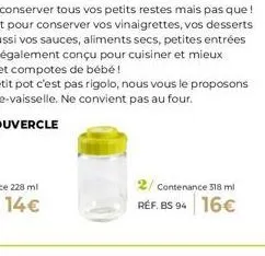 contenance 318 ml  réf. bs 94 16€ 