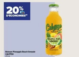 goûtez à la nouvelle pineapple beach limeade calypso 473ml : 20% de réduction!