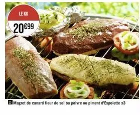 3 magrets de canard aux saveurs variées: kg 20 €99 de réduction!